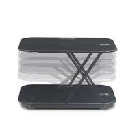 True Seating - Ergonomic 5-Level Height Adjustable Sit-to-Stand Laptop or Monitor Riser - Black - Left View