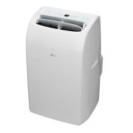 LG - 450 Sq. Ft. 10,200 BTU DOE Smart Portable Air Conditioner - White - Left View