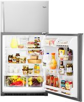 Whirlpool - 20.5 Cu. Ft. Top-Freezer Refrigerator - Monochromatic Stainless Steel - Left View