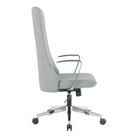 Office Star Products - High Back Antimicrobial Fabric Office Chair - Dillon Steel - Left View