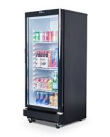 Premium Levella - 6.0 Cu. Ft. Single Door Display Refrigerator - Black - Left View