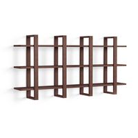 Burrow - Index Hardwood 6-Shelf Bookshelf - Walnut - Left View