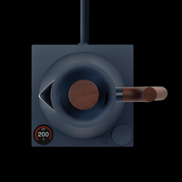 Fellow - Corvo EKG Pro Electric Kettle - Stone Blue and Walnut - Left View