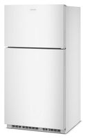 Amana - 33 in. Wide 21.3 cu. ft. Top-Freezer Refrigerator With Dual Crisper Drawers - White - Left View