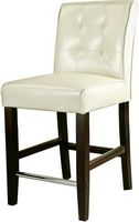 CorLiving - Antonio Counter Height Barstool - Cream White - Left View