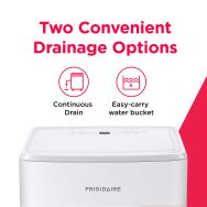 Frigidaire - 35 Pint 6.8 Quart Bucket Capacity Smart Dehumidifier - White - Left View