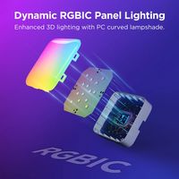 Govee - Smart Mini Panel Lights 10 Packs - RGBIC - Left View