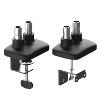 j5create - Ergonomic Dual Monitor Desk Mount for Most 17” -32” Monitors - Black - Left View