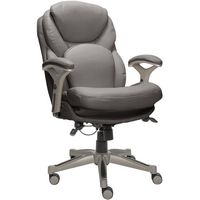 Serta - Works Bonded Leather Executive Chair - Gray - Left View