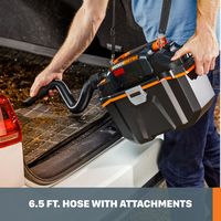 WORX - Nitro 20V 2.1 Gal Cordless Wet/Dry Vacuum (1 x 4.0 Ah Battery and 1 x Charger Included) - ... - Left View