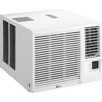 LG - 330 sq. ft. 7,600 BTU 115-Volt Window Air Conditioner with Cool, Heat and Wi-Fi Control - White - Left View