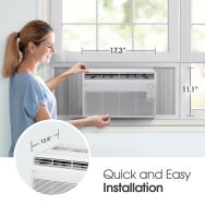 LG - 5,000 BTU Window Air Conditioner - White - Left View