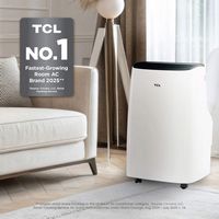 TCL - 350 Sq. Ft. Smart Portable Air Conditioner - White - Left View