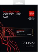 SANDISK - 500GB Optimus GX 7100 PCIe 4.0 x4 M.2 2280 NVMe SSD - Left View