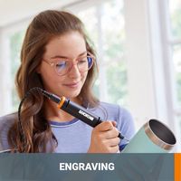 WORX - WX993L MakerX Kit with Rotary Tool, Wood & Metal Crafter, and Air Brush in Carry Bag - Black - Left View