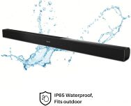 Sylvox - Elf S2 Bluetooth 2.0 Waterproof Outdoor Soundbar - Black - Left View