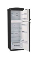 Unique Appliances - Classic Retro 11 cu.ft. Top Freezer Refrigerator - Matte Black - Left View