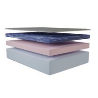 Ghostbed - 14” Gel Memory Foam Mattress Twin XL - White - Left View