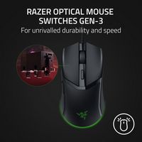 Razer Cobra Wired Gaming Mouse with Chroma RGB Lighting and 58g Lightweight Design - Wired - Black - Left View