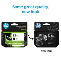 HP - 67XL High-Yield Ink Cartridge - Black - Left View
