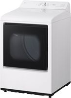 LG - 7.3 Cu. Ft. Smart Electric Dryer with Sensor Dry - Alpine White - Left View