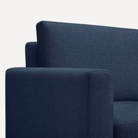 Burrow - Mid Century Nomad Armchair - Navy Blue - Left View