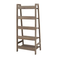 Linon Home Décor - Tennyson Five-Shelf Ladder Bookcase - Gray - Left View