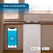 Friedrich - 13000 BTU (8000 DOE) 700 Sq. Ft Portable Air Conditioner Cool Only Wifi Enabled - White - Left View