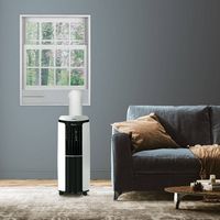 Gree - Portable Air Conditioner with Remote Control for a Room up to 350 Sq. Ft - White/Black - Left View