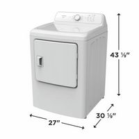 Frigidaire - 7 Cu. Ft. Gas Dryer with 8 Dry Cycles - White - Left View