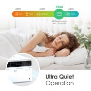 LG - 250 sq. ft. 6,000 BTU Dual Inverter Smart Window Air Conditioner - White - Left View