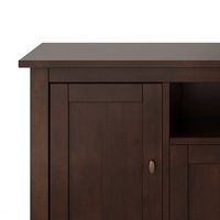 Simpli Home - Warm Shaker SOLID WOOD 72 inch TV Media Stand in Russet Brown For TVs up to 80 inch... - Left View