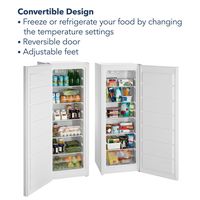 Insignia™ - 7 Cu. Ft. Garage Ready Upright Convertible Freezer with ENERGY STAR Certification - W... - Left View