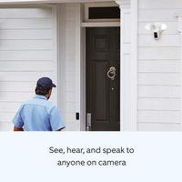 Ring - Floodlight Cam Plus Outdoor Wired 1080p Surveillance Camera - White - Left View