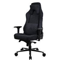 Arozzi - Vernazza Series Top-Tier Premium Supersoft Upholstery Fabric Gaming Chair - Pure Black - Left View