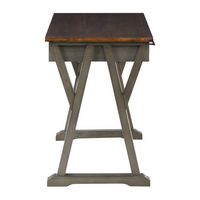 OSP Home Furnishings - Jericho Rustic Writing Desk - Slate Grey - Left View