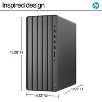 HP - Envy Desktop - Intel Core i5 - 12GB Memory - 1TB SSD - Black - Left View