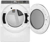 Whirlpool - 7.4 Cu. Ft. Stackable Smart Electric Dryer with Steam and Wrinkle Shield Option - White - Left View