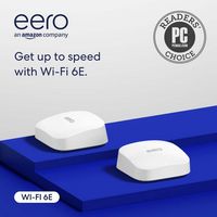 eero - Pro 6E AXE5400 Tri-Band Mesh Wi-Fi 6E System (2-pack) - White - Left View