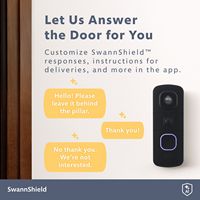 Swann - EVO HD Wi-Fi Video Doorbell: Wired or wire-free, motion detection, night vision, 2-way ta... - Left View