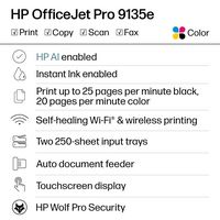 HP - OfficeJet Pro 9135e Wireless AI-Enabled AiO Inkjet Printer w/ 3 Months of Instant Ink (+1 Bo... - Left View