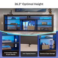 Bestier 71'' TV Up to 80'' - Black - Left View