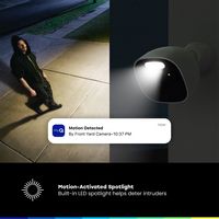 Chamberlain - myQ Outdoor Battery Security Camera - White - Left View