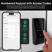 Wyze - Palm Lock Smart Door Lock with Palm Vein Recognition, Keypad, Auto Lock, Dual Battery, Wi-... - Left View