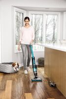 BISSELL - ReadyClean Cordless 10.8V Upright Stick Vacuum - Electric Blue - Left View