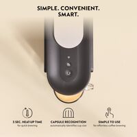 Nespresso - Vertuo UP Espreso Machine by Breville - Black - Left View