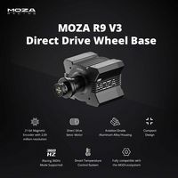 Moza Racing - R9 V3 Direct Drive Sim Racing Wheelbase for PC - Black - Left View