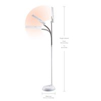 OttLite - 13w Wingshade Floor Lamp - White - Left View