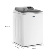 Maytag - 5.2 Cu. Ft. High Efficiency Smart Top Load Washer with Extra Power Button - White - Left View