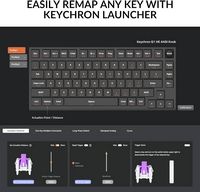 Keychron - Q1HE 75% Custom Wireless RGB Mechanical Keyboard with Progrmmable QMK/VIA Hot-Swappabl... - Left View
